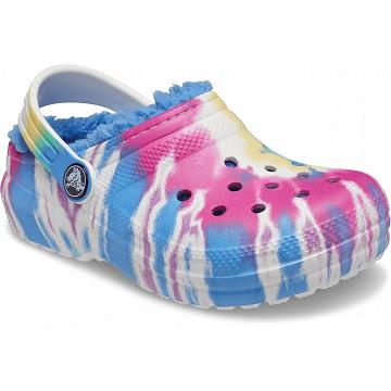 Crocs Classic Lined Tie-Dye Graphic Boys' Clogs Multicolor | Australia 1344KORI